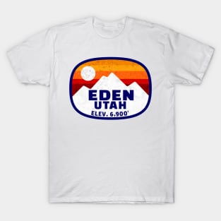 Ski Eden Utah Skiing Winter Sports Snowboarding T-Shirt